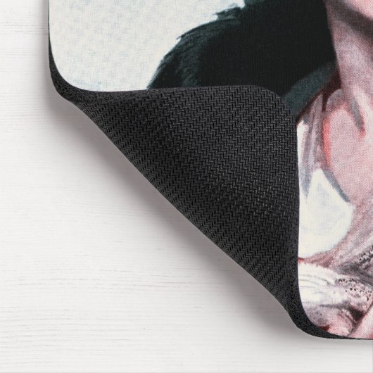 Frau in Red Hat Mousepad (Ecke)