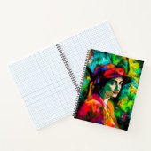 Frau in Red Hat Notizblock (Innenseite)