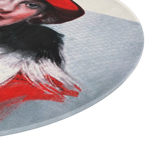 Frau in Red Hat Schneidebrett (Ecke)