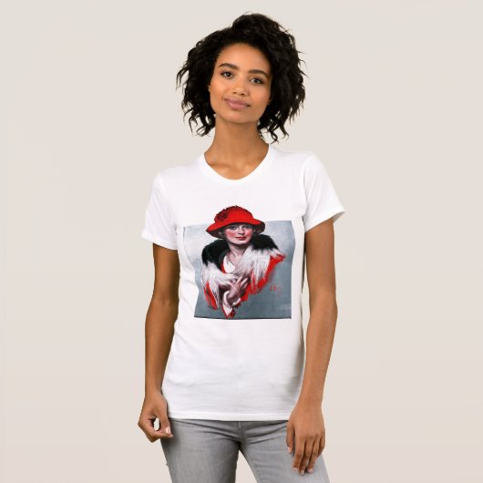 Frau in Red Hat T-Shirt (Vorne ganz)