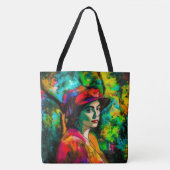 Frau in Red Hat Tasche (Vorderseite)