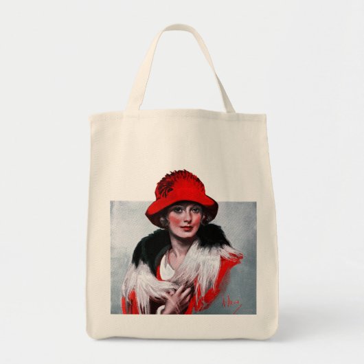 Frau in Red Hat Tragetasche (Vorne)