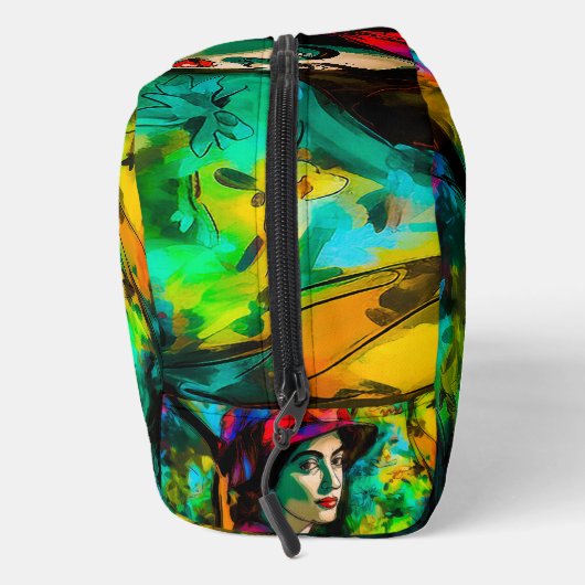 Frau in Red Hat Waschbeutel (Rechts)