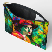 Frau in Red Hat Zubehörtasche (Offen)