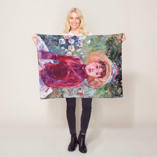 Frau in Rot, Berthe Morisot Fleecedecke (Beispiel)