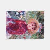 Frau in Rot, Berthe Morisot Fleecedecke (Vorderseite (Horizontal))