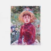 Frau in Rot, Berthe Morisot Fleecedecke (Vorderseite)