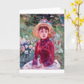 Frau in Rot, Berthe Morisot Karte (Gelbe Blume)