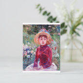 Frau in Rot, Berthe Morisot Postkarte (Stehend Vorderseite)
