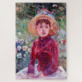 Frau in Rot, Berthe Morisot Puzzle (Vertikal)