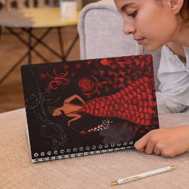 Frau in Roter Kleidung Monogram Notizblock