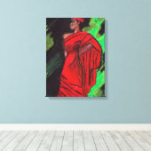 FRAU IN ROTER LEINWAND (Insitu (Holzboden))