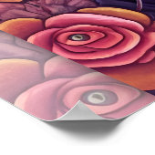 Frau in Sugar Skull Makeup Art Poster (Ecke)