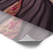 FRAU IN Sugar Skull Makeup - Sugar Skull Art Poster (Ecke)