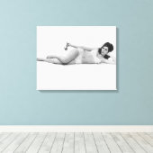 Frau in Swimwear Leinwanddruck (Insitu (Holzboden))