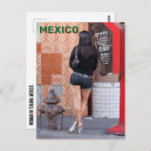 Frau in Tijuana, Mexiko Postkarte (Vorne/Hinten)