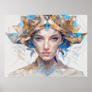 Frau in traditioneller Kleidung Poster