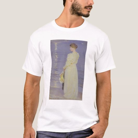 Frau in Weiß auf einem Strand, 1893 T-Shirt (Vorderseite)