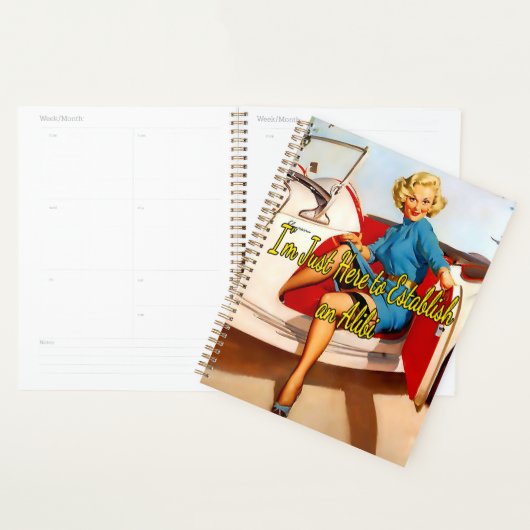 Frau in White Car von Gil Elvgren aus den 50er Jah Planer (Anzeige)