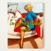 Frau in White Car von Gil Elvgren aus den 50er Jah Planer (Rückseite)