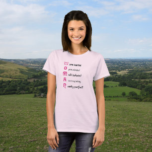 Frau inspiriere Text typografisch T-Shirt
