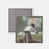 Frau Ironing Magnet (Vorderseite/Rückseite)