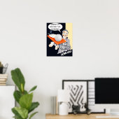 Frau ist Golfposter Poster (Heimbüro)