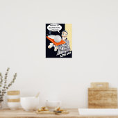 Frau ist Golfposter Poster (Küche)