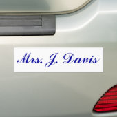 Frau J. Davis Autoaufkleber (Auf Auto)