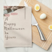 Frau Jack O' Lantern Kürbis Eule Handtuch (Viertel Falte)