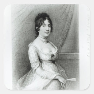 Frau James Madison, Dolley Payne, c.1804-55 Quadratischer Aufkleber