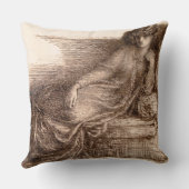 Frau Jane Morris Reclining auf einem Sofa Kissen (Rückseite)