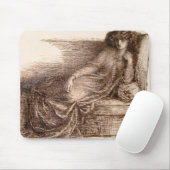 Frau Jane Morris Reclining auf einem Sofa Mousepad (Mit Mouse)