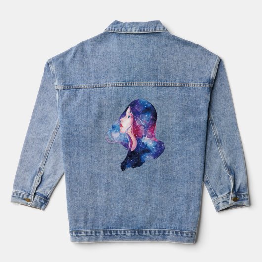 Frau Jeansjacke (Rückseite)