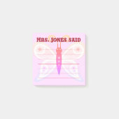 Frau Jones sagte Pink Post-It Notes Klebezettel (Vorderseite)