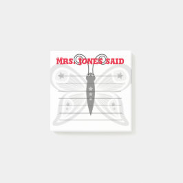 Frau Jones sagte Post-It Notes Post-it Klebezettel