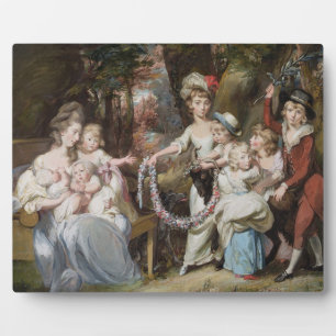 Frau Justinian Casamajor und Acht ihrer Kinder, Fotoplatte