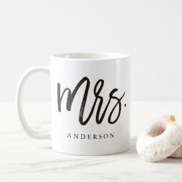 Frau Kalligraphie personalisiert Kaffeetasse