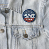 Frau Kamala Harris 2024 für Präsidentin Patriotic Button (Beispiel)