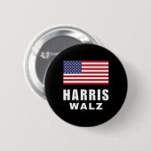 Frau Kamala Harris Tim Walz Vp Usa Amer Button (Vorne & Hinten)