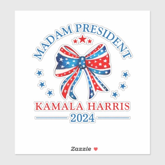 Frau Kamala Harris Vinyl Cut Sticker (Blatt)