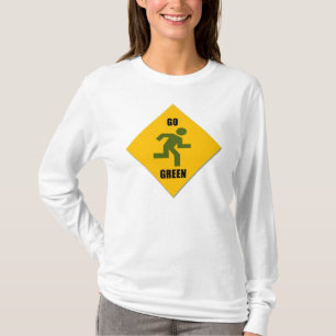 Frau Kapuzenpullover-Shirt mit Fußgänger-Schild "G T-Shirt
