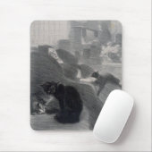 Frau & Katze, Alexandre Steinlen Mousepad (Mit Mouse)