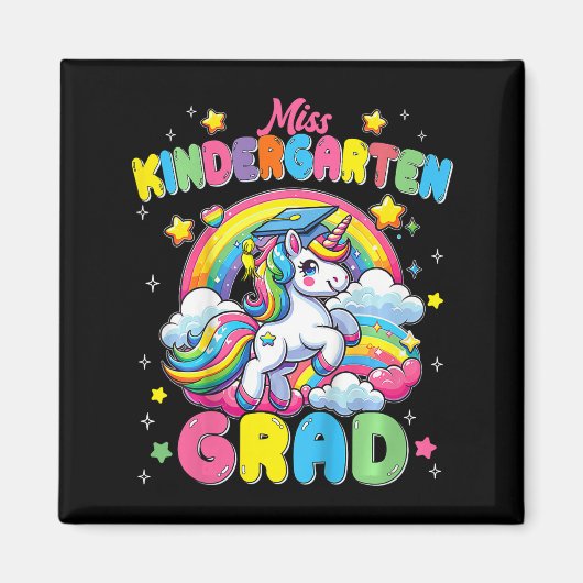 Frau Kindergarten Grad Unicorn Magnet (Vorne)