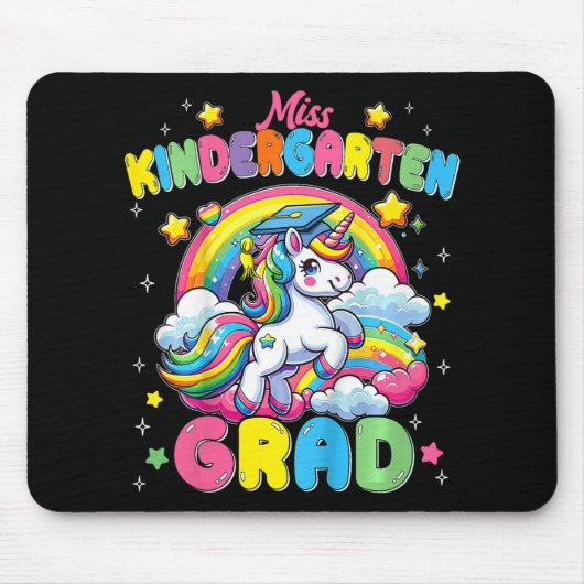 Frau Kindergarten Grad Unicorn Mousepad (Vorne)
