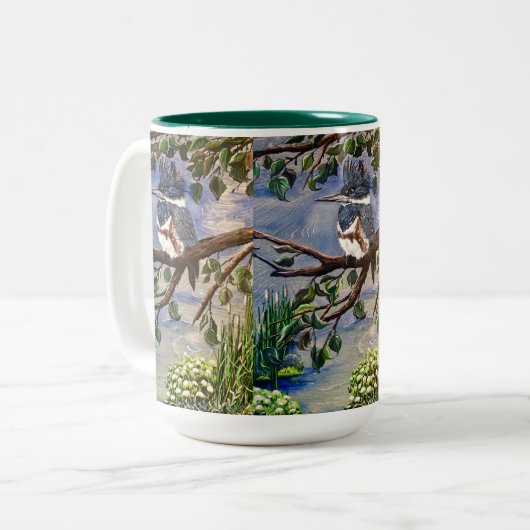 Frau Kingfisher Cup Zweifarbige Tasse (Vorderseite Links)
