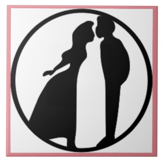 FRAU KISSING MAN FLIESE (Vorderseite)