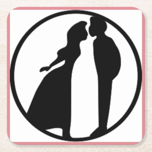 FRAU KISSING MAN RECHTECKIGER PAPPUNTERSETZER (Vorderseite)