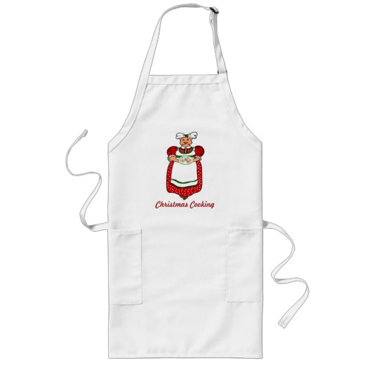 Frau Klaus Christmas Cookies Apron Lange Schürze (Vorne)