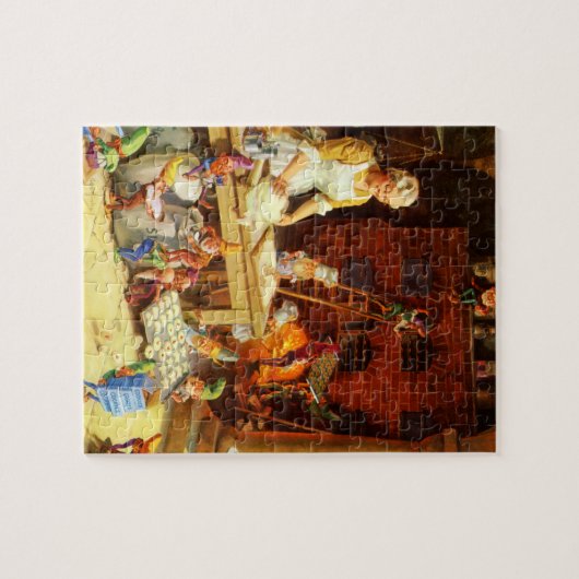 Frau Klaus u. Sankt Elfe backen Puzzle (Horizontal)